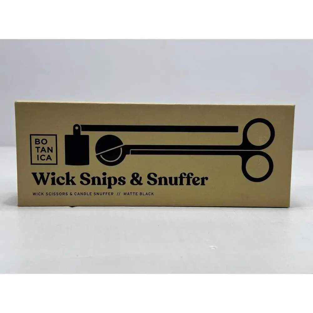 Botanica Wick Trimmer & Snuffer Set Matte Black‎ Wick Scissors & Candle Sniffer